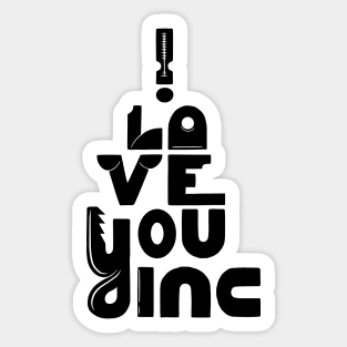 Couple i LOVE you Sticker